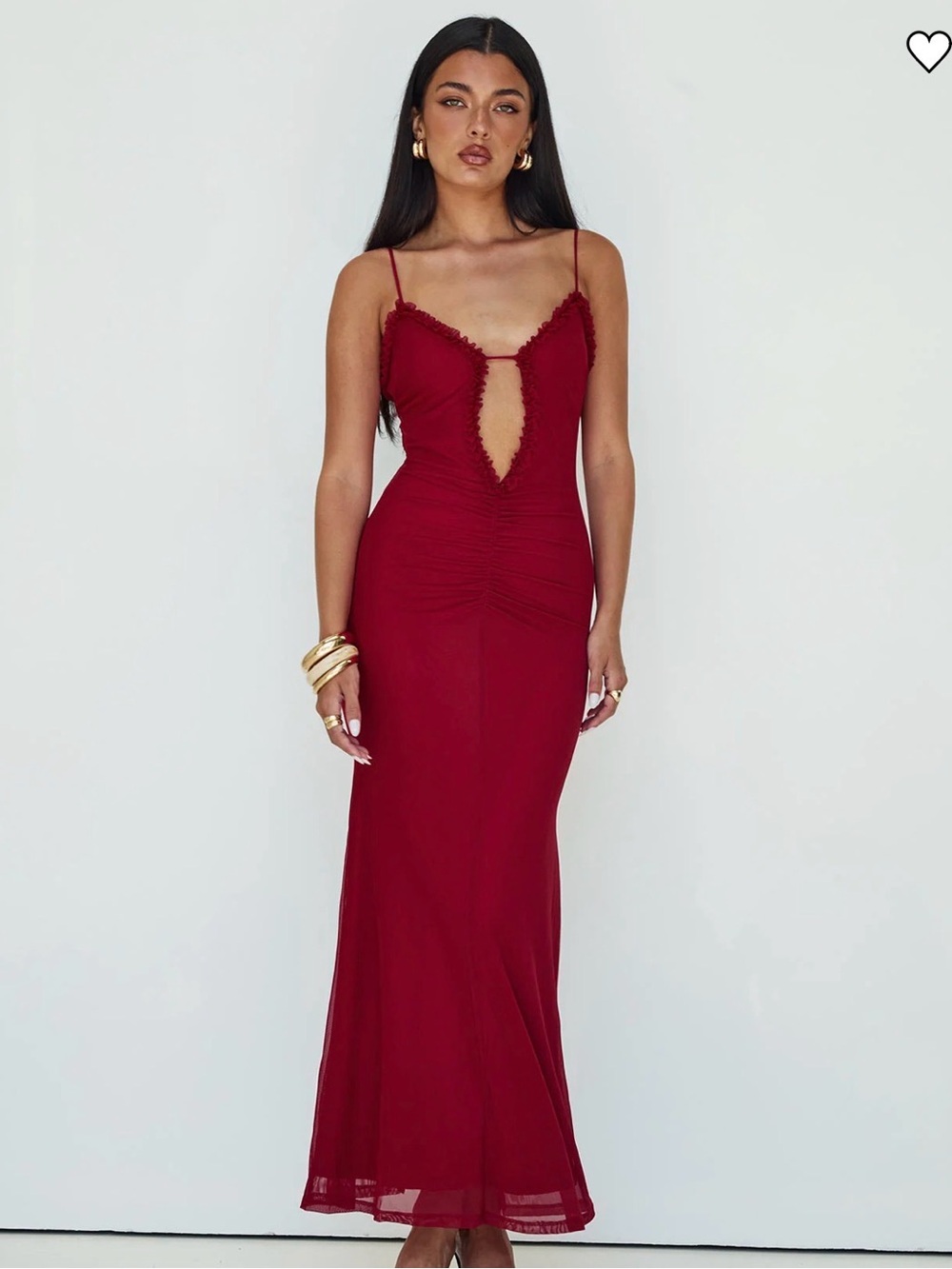 Princess Polly Capisce Red Lace-Trim Slip Dress